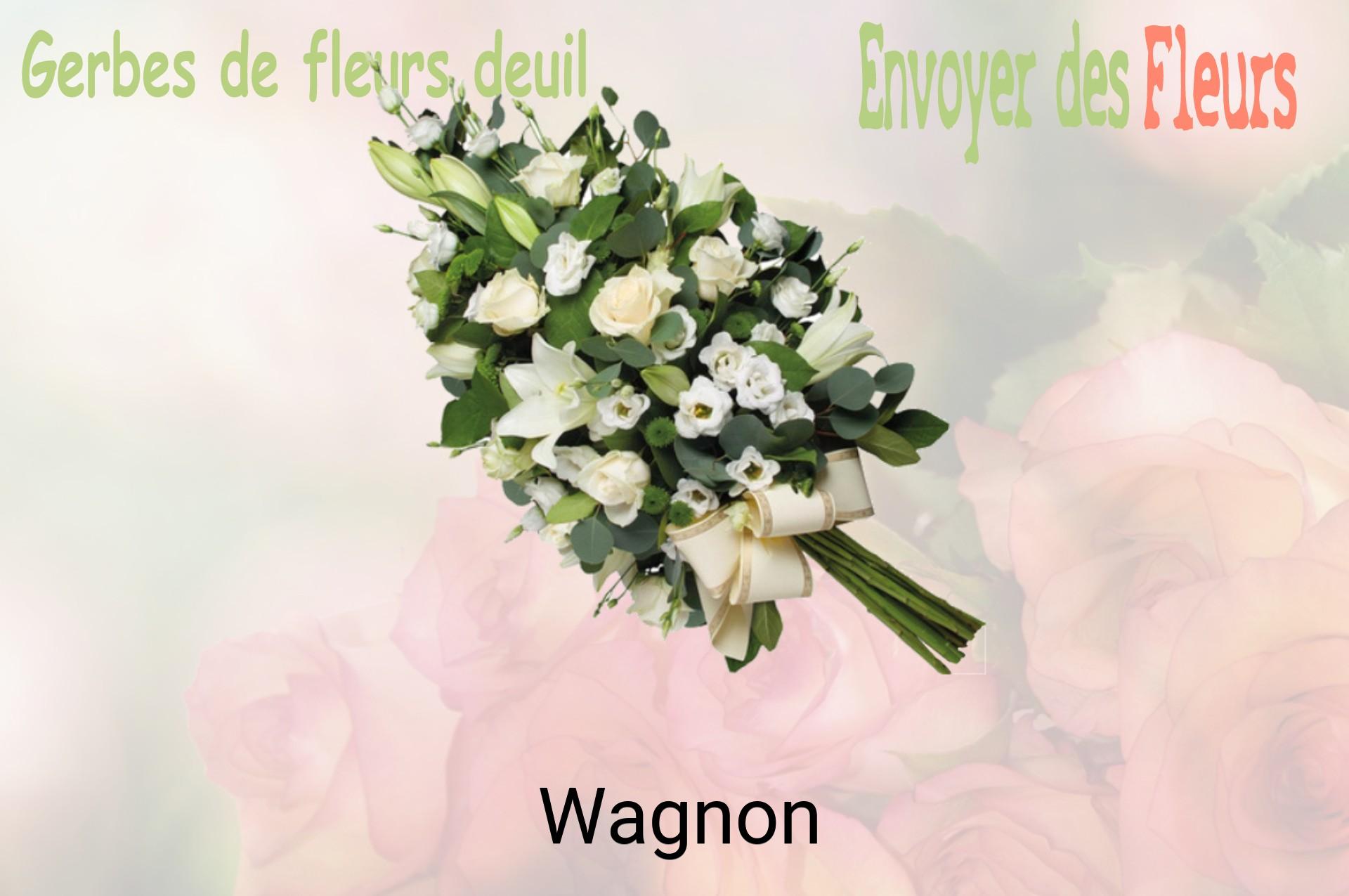 Gerbe de fleurs de deuil livrée à Wagnon